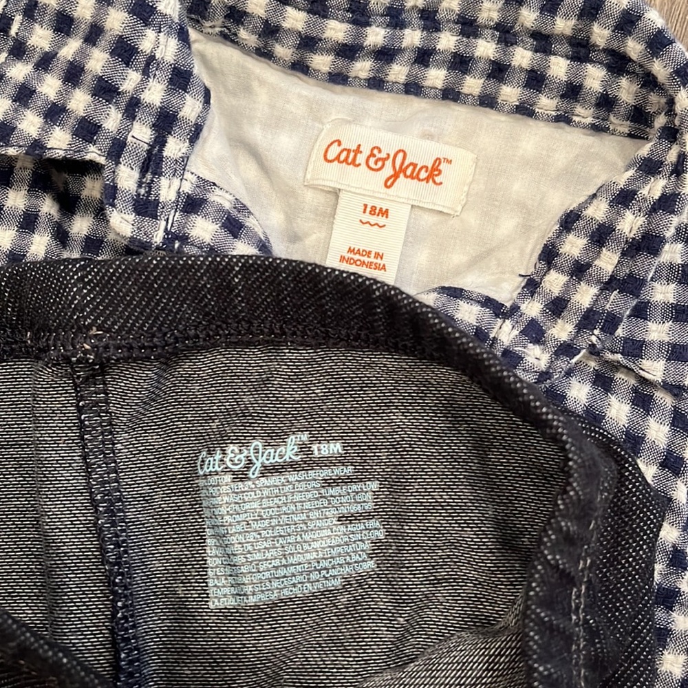 Cat & Jack Gingham Matching Set - Picture 7 of 7